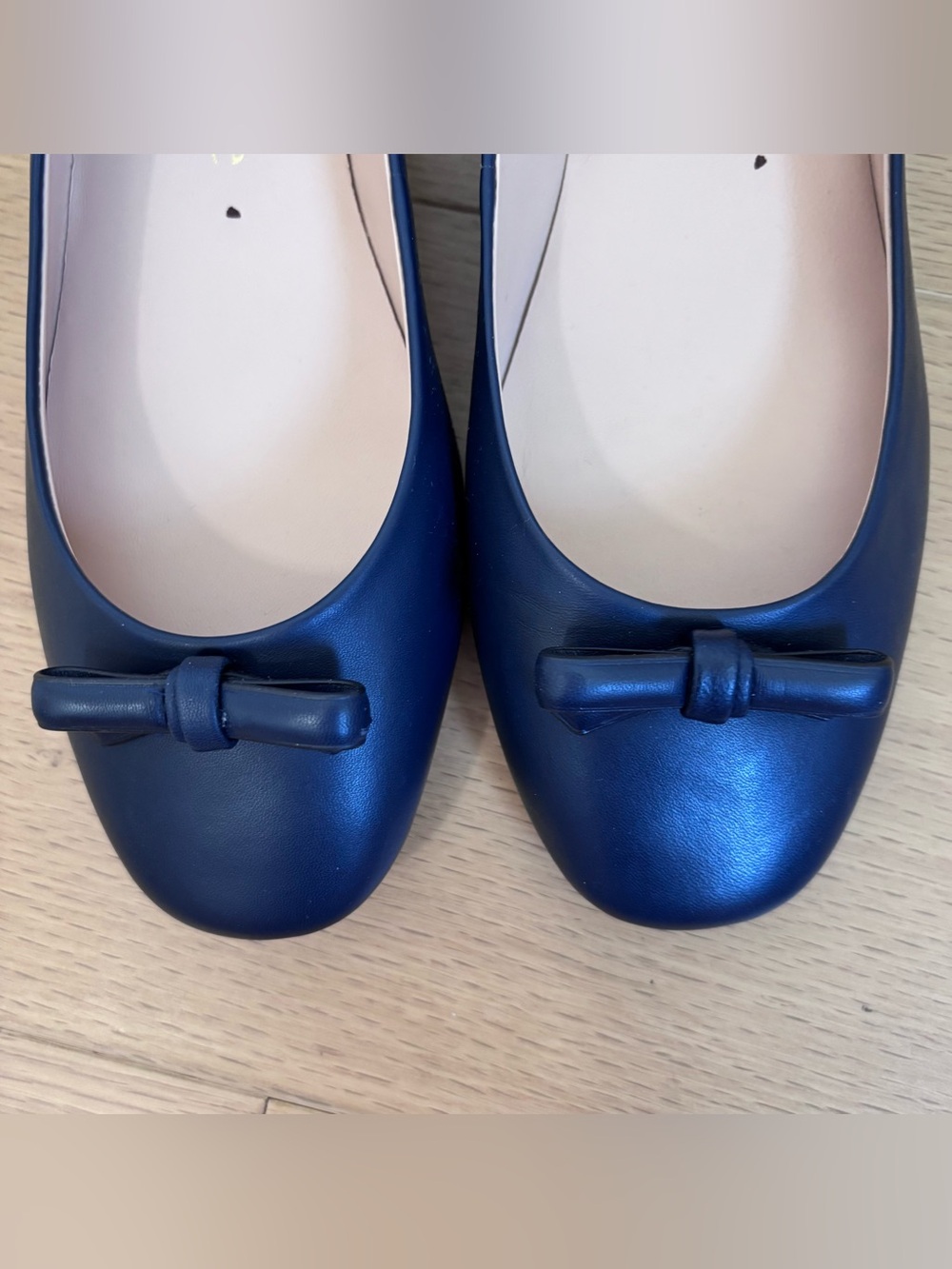 Final sale New Kate Spade Kiersten genuine leather ballet flats blazer blue colo - Picture 9 of 16